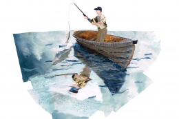 'Fishing' by Grace Alexandra Russell (http://www.gracerussell.co.uk/) Fishing, Grace Alexandra Russell (http://www.gracerussell.co.uk/)